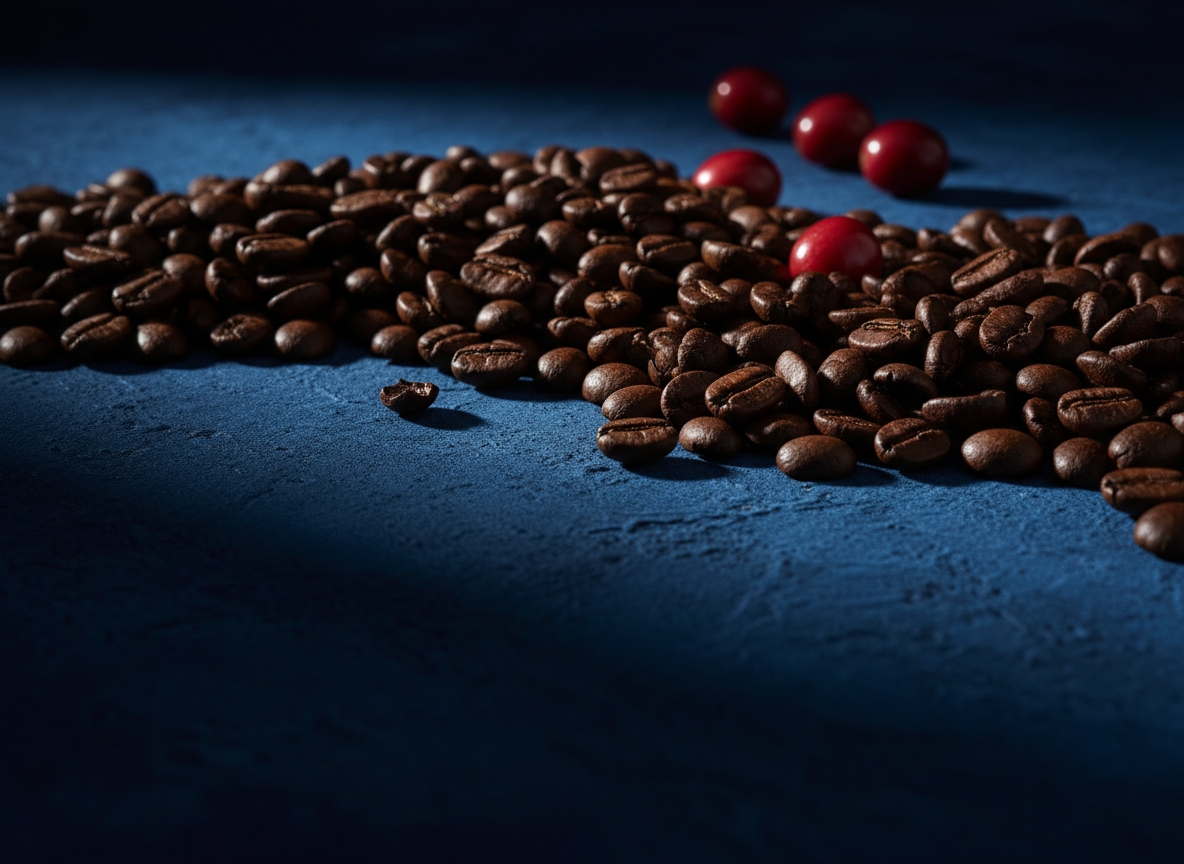 Roasted Arabica coffee beans