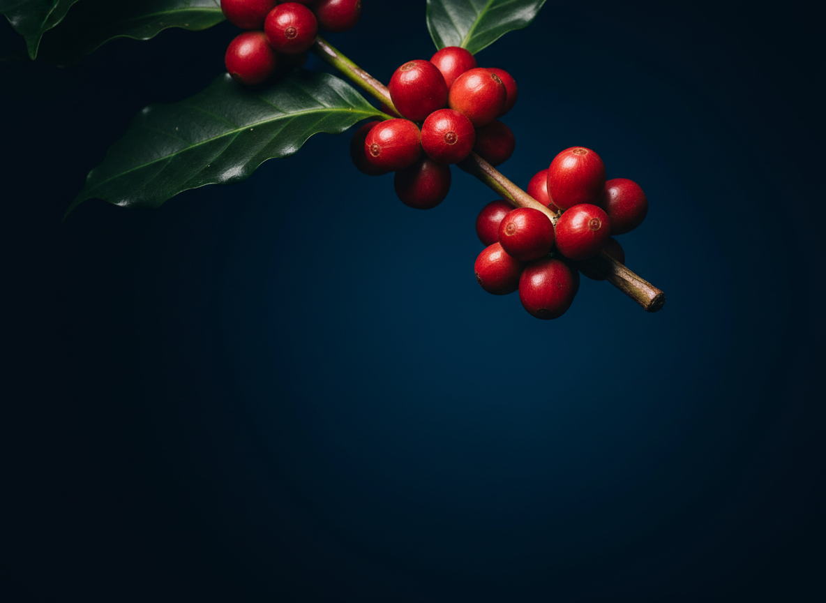 Ripe coffee cherries