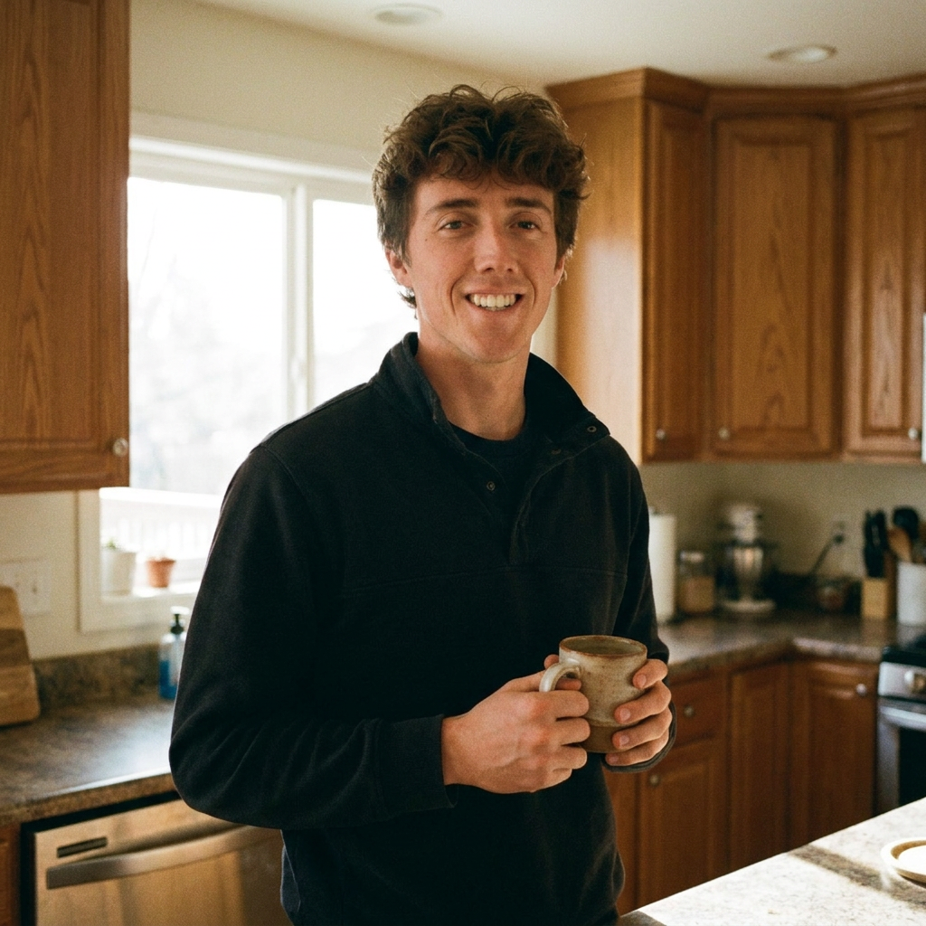 Will T. in a morning coffee setting